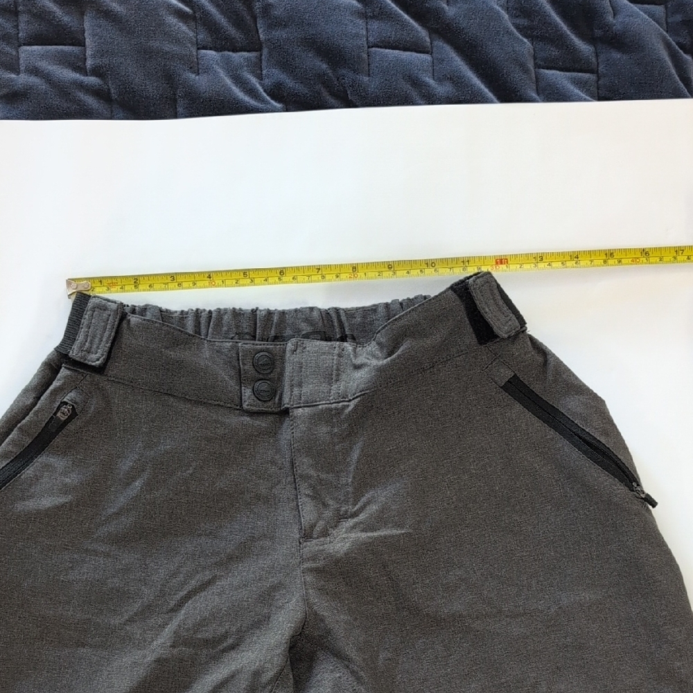 Gray Casual Pants with Black Accents